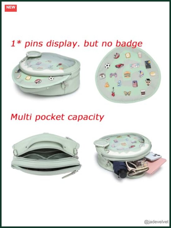 Ita Backpack Crossbody Satchel Purse Kawaii Pin Display | PU Leather Removable main image 2